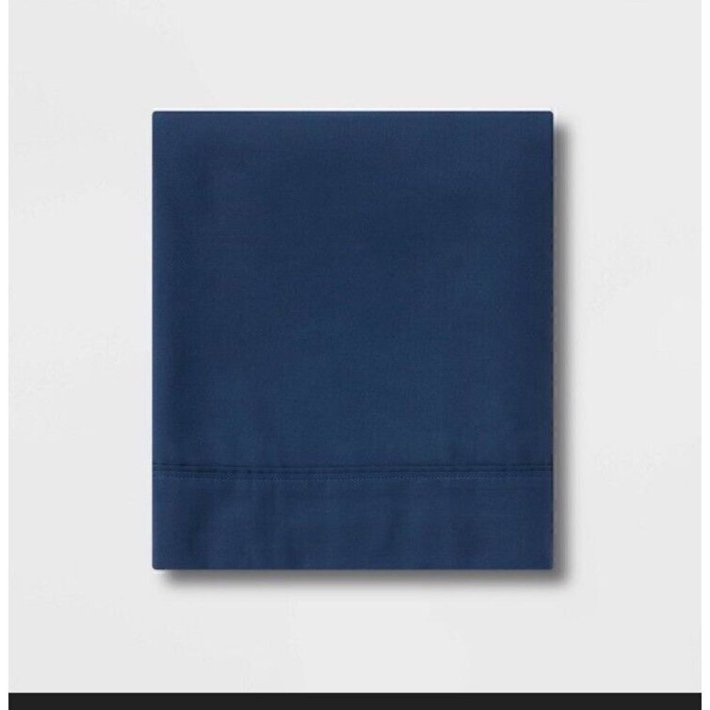 Threshold Blue Bed Flat Top Sheet